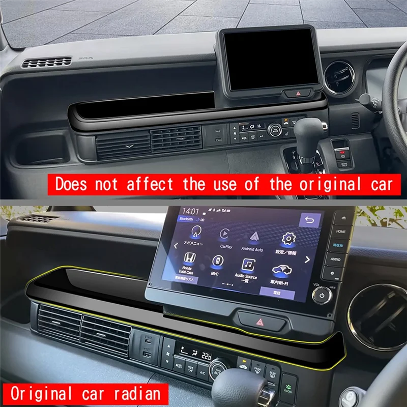 BB-Car ダッシュボード装飾パネル副操縦士トレイラックトリムステッカーセンターコンソールトリムホンダ N-BOX RHD