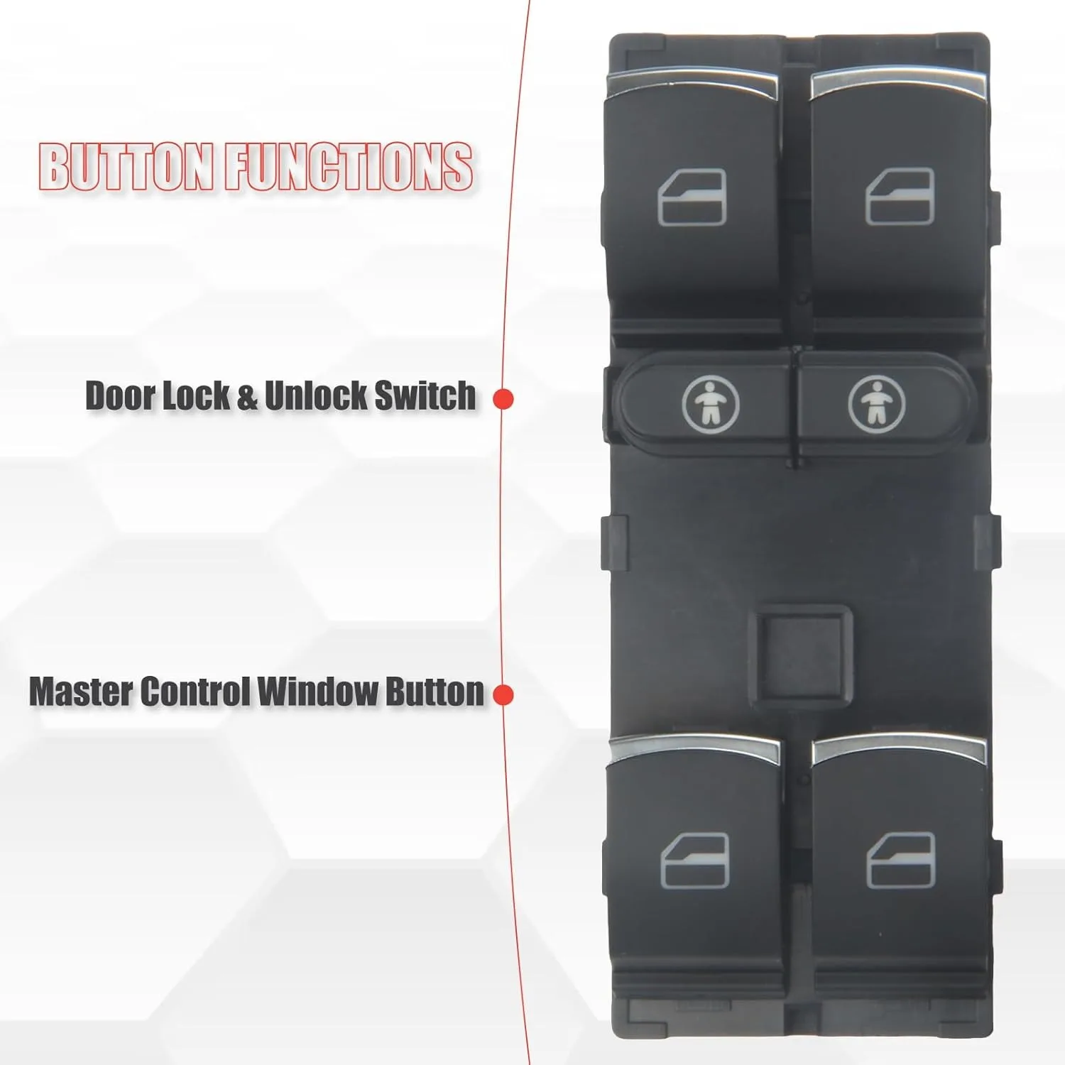 

7P6959857 Главный выключатель окна, совместимый с Touareg 2011 2012 2013 2014 3.0L 3.6L V6 4.2L V8