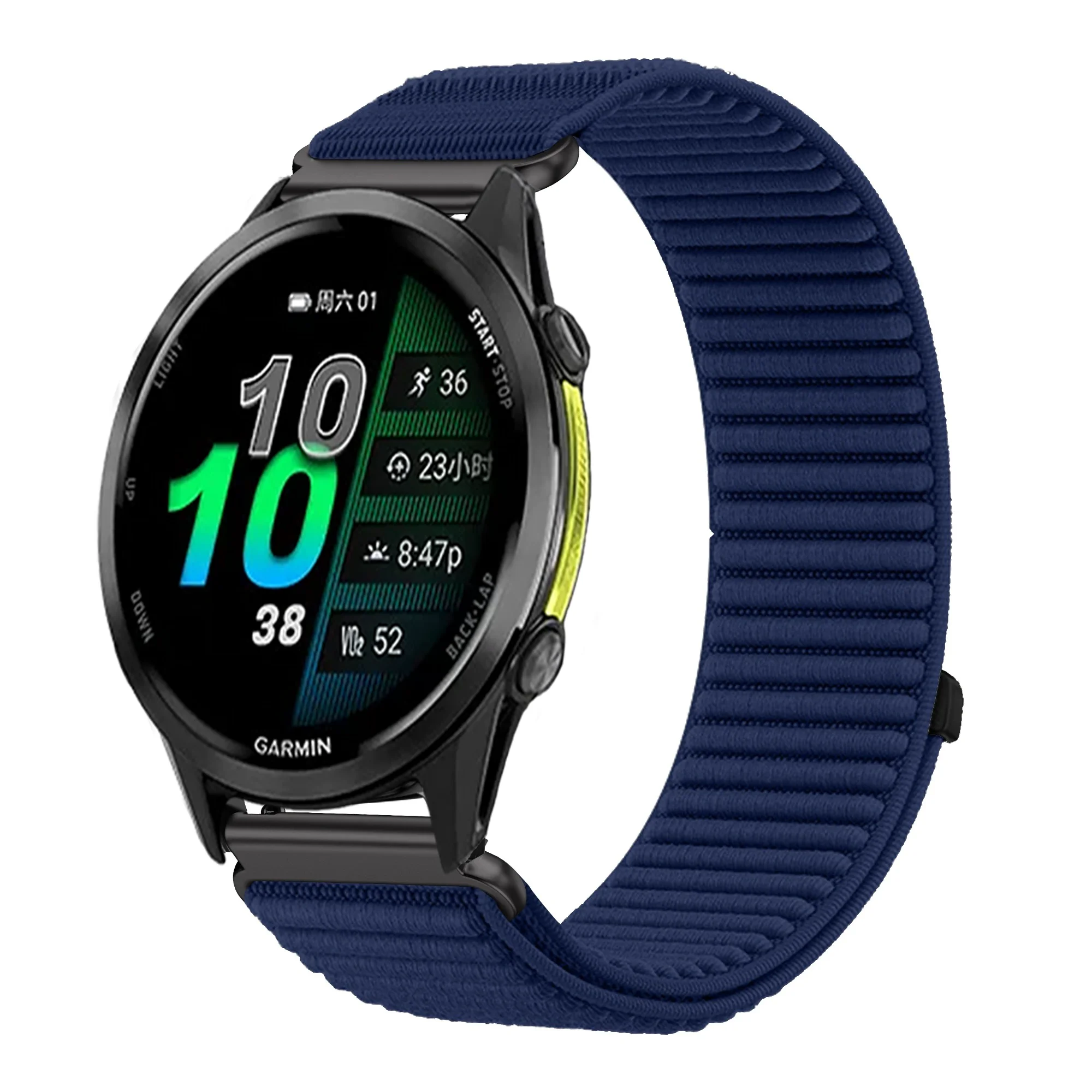 18mm 20mm 22mm Nylonarmband für Garmin Forerunner 970 570 47/42mm 965 265 170 70 165 55 Venu 4 45/41mm Armband Garmin Active 6 5 – Detail 11