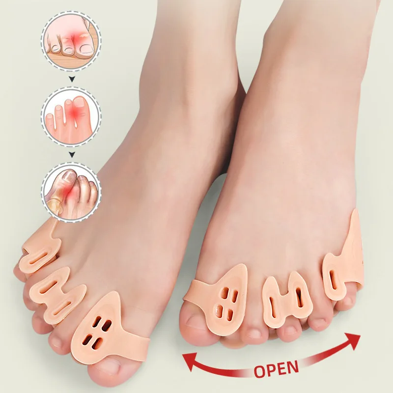 Toe Separator Hallux Valgus Bunion Corrector Orthotics Feet Bone Thumb Adjuster Correction Pedicure Splint Foot Straightener