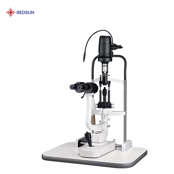 

BL-66B Китайский производитель, низкая цена, офтальмологический офтальмологический оптический 2-ступенчатый щелевой ламповый микроскоп с 10x16x