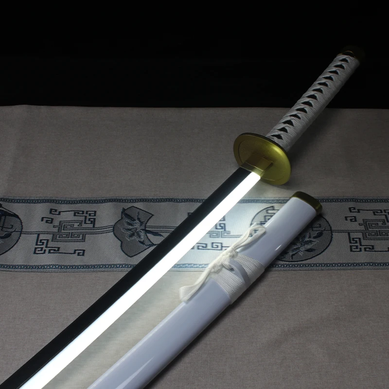 104 cm/41 Zoll Roronoa Zoro Katana Leuchtendes Schwert Anime Charakter Cosplay Spielzeugschwert mit Gürtel und Halter Wado Ichimonji Halloween