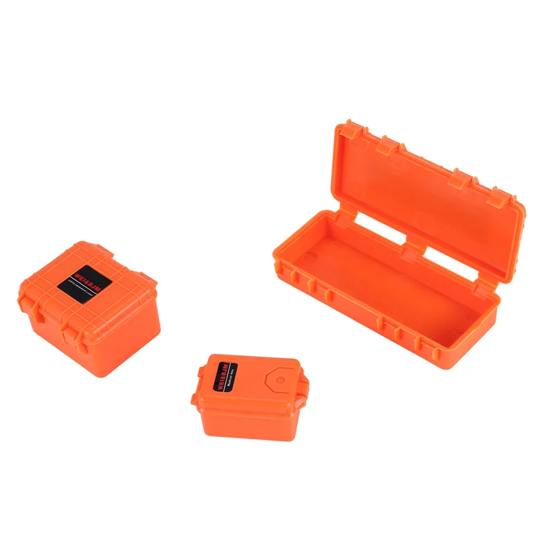 YSUN-3Pcs caja de almacenamiento de plástico para coche teledirigido, herramienta de decoración para Traxxas Trx4 Axial Scx10 90046 D90 1/10, accesorios para orugas de control remoto