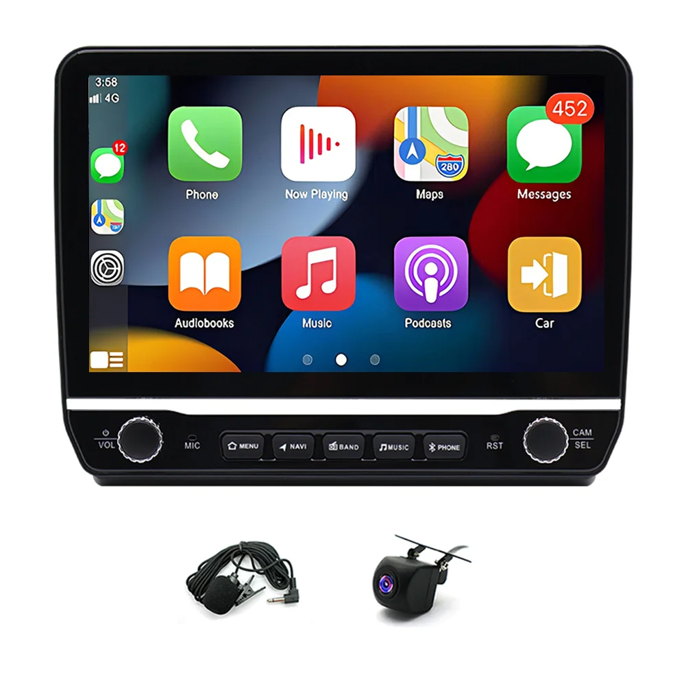 10-inch Car Navigation For 2006-2023 Fiat Ducato Android 15 Car System CarPlay Android Auto Capabilities 4G+64G GPS WiFi SWC