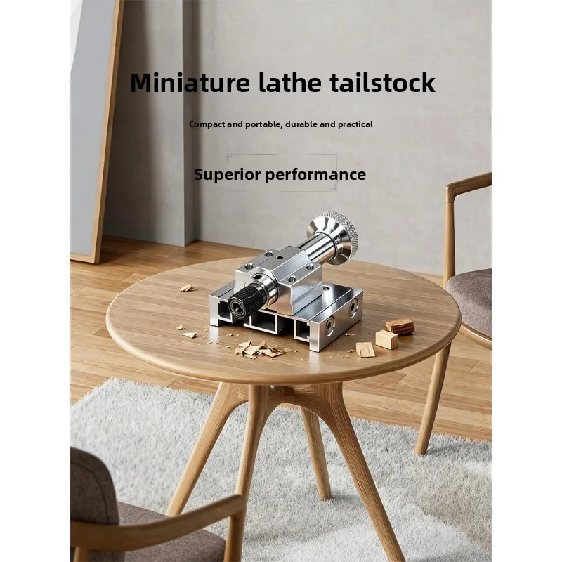 Adjustable Live Center Tailstock for Mini Wood Lathe, Beads Turning and Polishing Machine