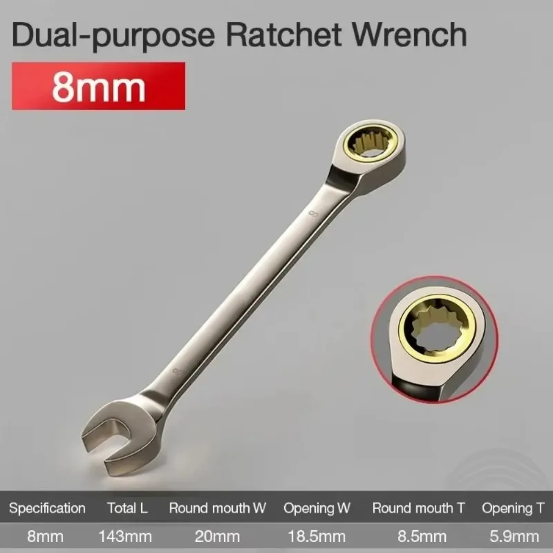 

Uiz 1pcs Golden Ratchet Wrenches Torque Universal Spanners Metric Hand Car Repair Tools