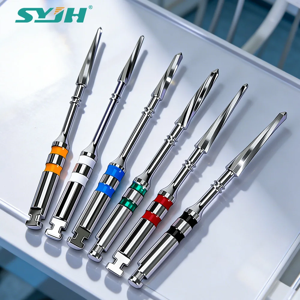 6Pcs Dental Fiber Post Reamer U Drill Stainless Steel Sharp Fast Cutting Screw Post File Preparation In Pack Dentist Clinic Tool