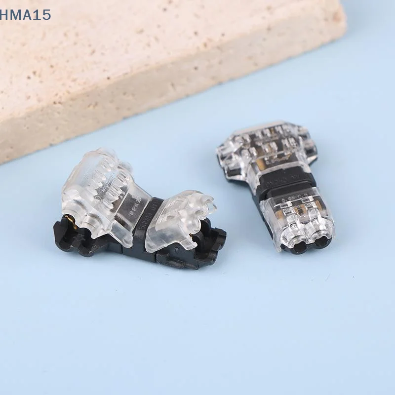 【YA】10Pack No-Peel T2 Snap In Wire Connectors No-Solder Quick Terminals for Motorcycle Electrical Line Repair
