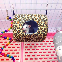 Hamster House Warm Soft Beds And Houses Rodent Cage Printed Hammock for Rats Cotton Guinea Pig Hanging Cage Small Animal