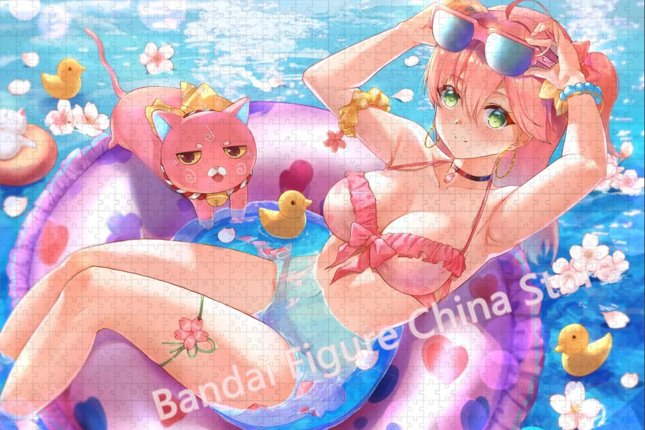 Happy Summer Puzzle Beauty Girl 108/200/300/500/1000 sztuk Bikini Anime rysunek puzzle edukacyjne zabawki dla dzieci prezenty