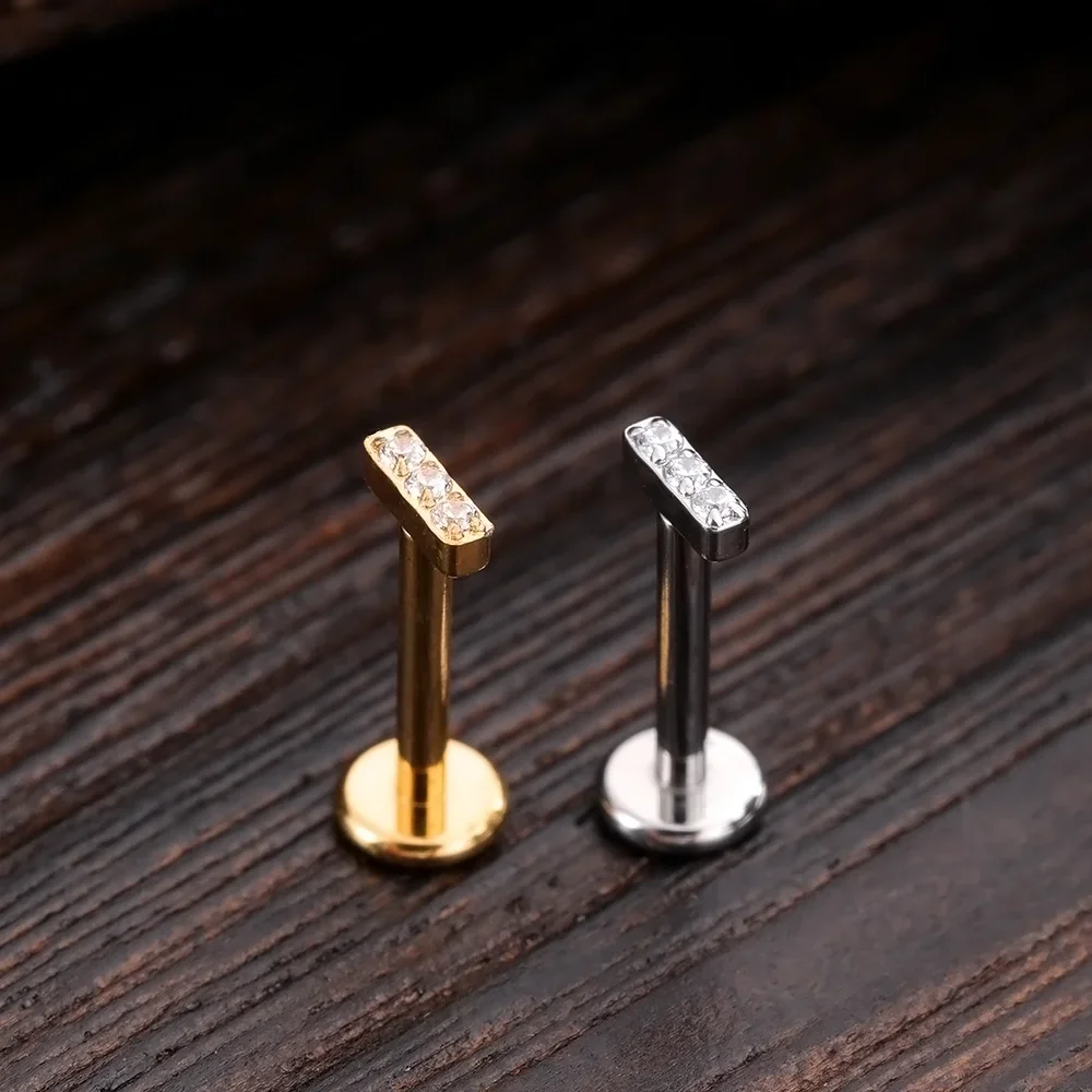 الجملة لطيف ASTM F136 التيتانيوم ثقب الزنمة الغضروف الأذن مربط 16 جرام موضوع داخلي الشفاه مسمار هيئة ثقب المجوهرات