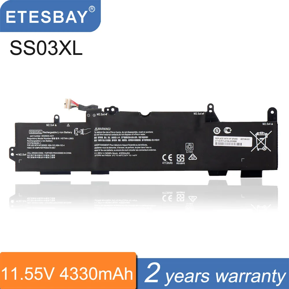 

Аккумулятор ETESBAY SS03XL для HP EliteBook 730, 735, 740, 745, 755, 830, 840, 846, G5, ZBook 14u, G5, Φ, SS03050XL