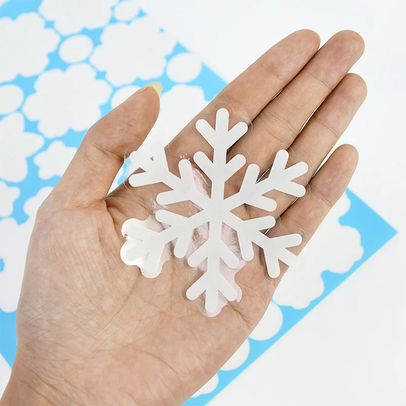 Christmas Luminous Snowflake Window Sticker Merry Christmas Decoration For Home Xmas PVC Snowflakes Wall Stickers Decal New Year