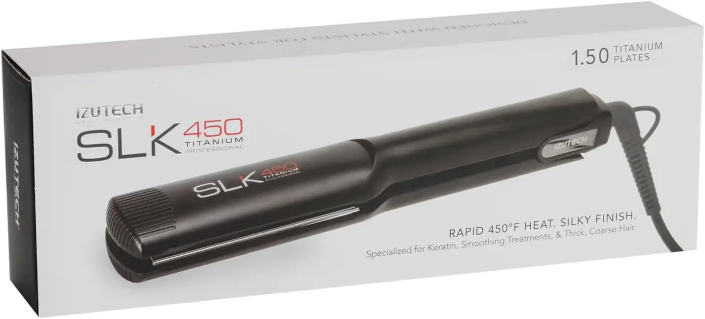 Black Titanium Digital Flat Iron, Travel-Friendly, 1.50 Inch