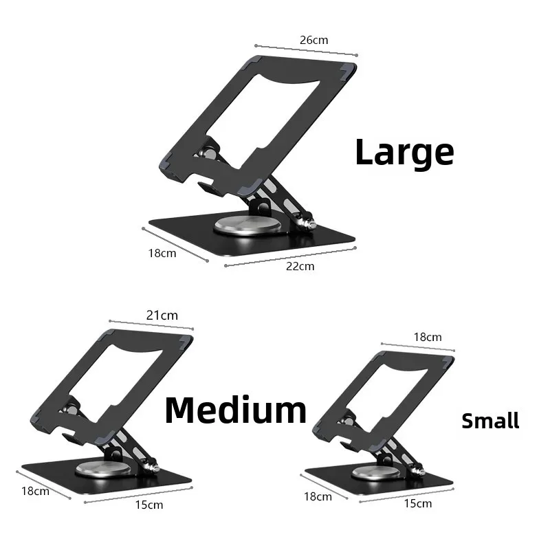 Portable Laptop Stand Fashion and Colorful Metal Wear-resistant Foldable Desktop Stand Base 360 ° Rotating Laptop Cooling Stand