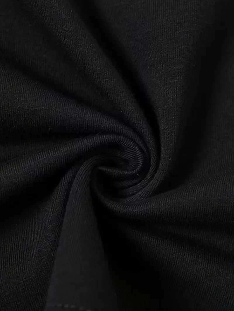 تي شيرت City Wild Hero Adventure Pattern من القطن الأسود للجنسين بنمط المصارعة الكلاسيكي "Hunk City" بأكمام قصيرة مطبوعة #3