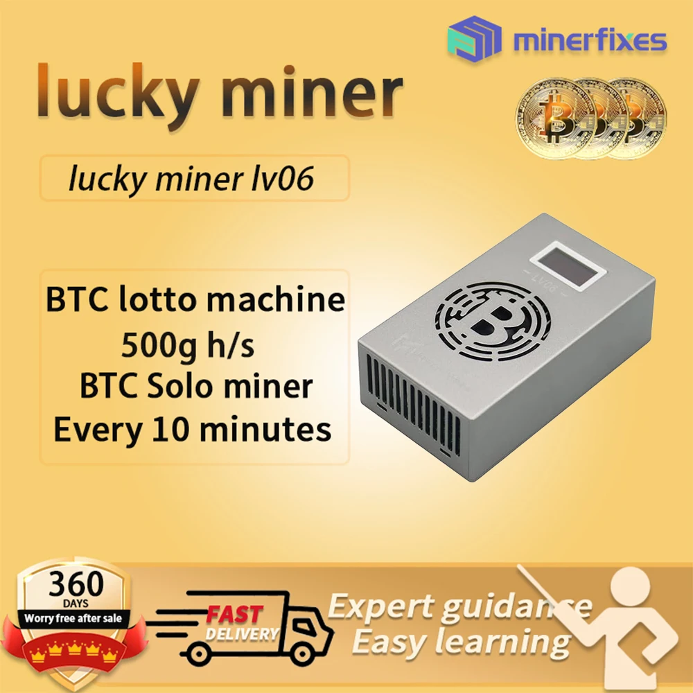 Bitaxe Bitcoin Miner Lucky Miner LV06 Solo WiFi 500GH/S crypto miners BTC Miner asic miners Ethereum Miners Home Use Machine