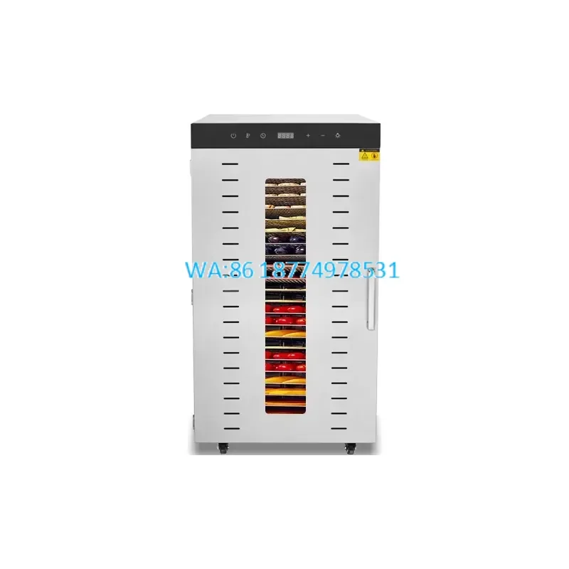 Wmwmnu for Commercial 20 Tray Touch Screen Stainless Steel Rotating Fruit Dryer Meat Processing Dehydrator Food