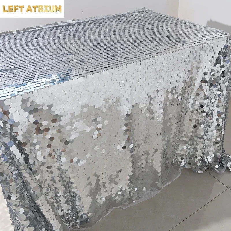 1.8CM Sequin Background Fabric Wedding Party Background Wall Decoration Phantom Circular Tablecloth Hanging Cloth Stage Clothing