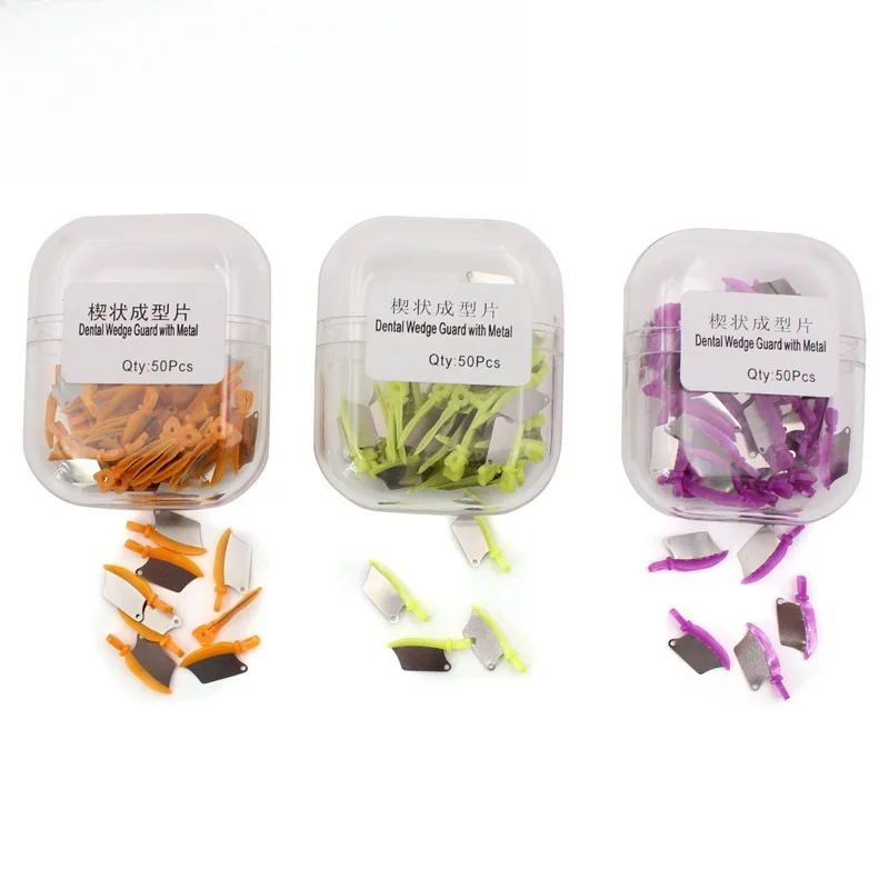 50Pcs/Box Lab Wedge-shaped Sheet, Wedge-shaped Protective Sheet, Adjacent Teeth, Interstitial Tool, Large, Medium and Small s