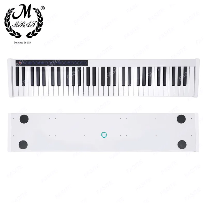 M MBAT 61 Keys Electronic Piano Keyboard MIDI Output 128 Tones 128 Rhythms 20 Demo Songs Keyboard Musical Instrument LQQ111YH