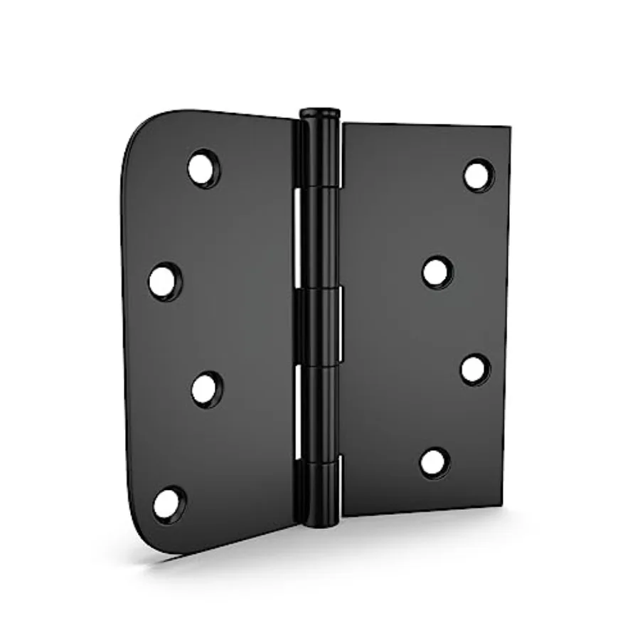 

4in Door Hinges Interior Door Hinges 4 x 4 Inch with Square and Round Corners, Iron Material