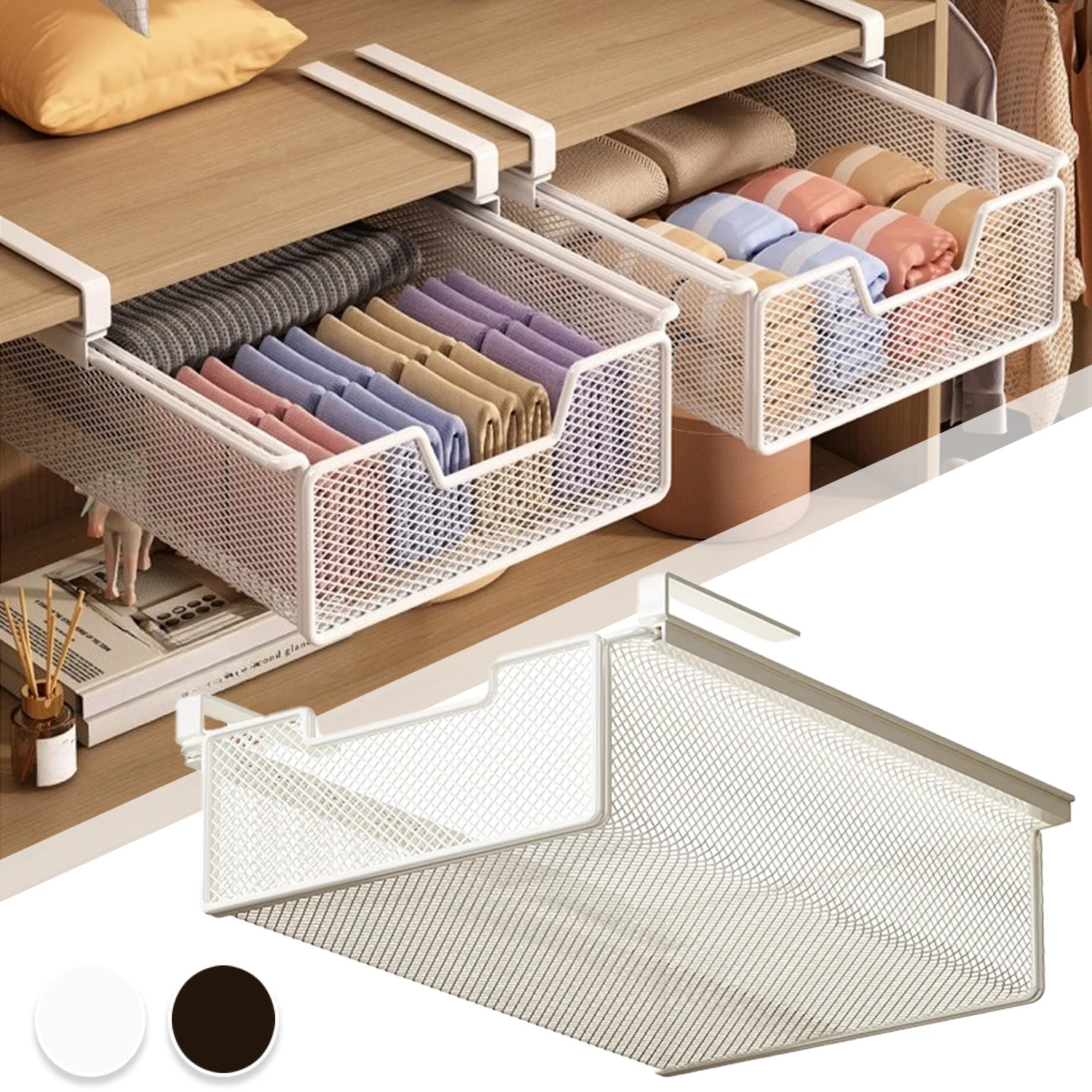 Etagere-de-rangement-suspendue-en-grille-metallique-pour-armoire-avec-tiroirs-coulissants-et-compartiments-sans-percage-pour-vetements-sous-vetements-et-chaussettes