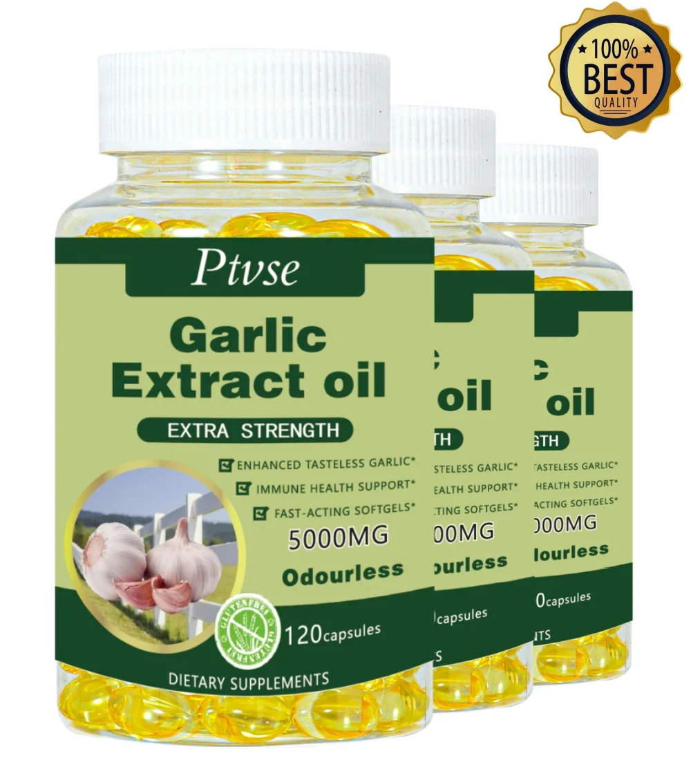 

Ptvse Garlic Oil Extract Capsule Immune and Cardiovascular Support Increase Glutathione Level Cellular Detox