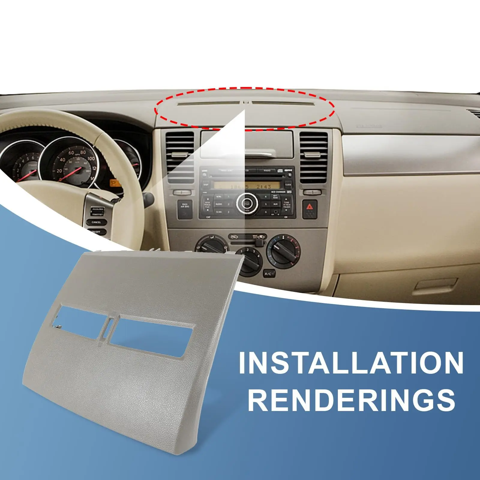 Interior Dash Trim Dashboard Vent Trim Sleek Modern Design Left Hand Drive Only Seamless Installation High Durability Build
