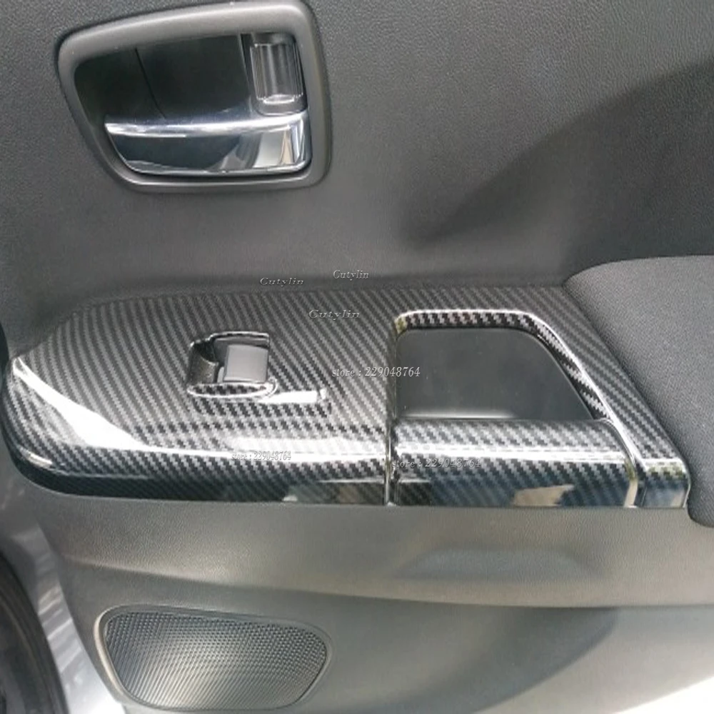 Couvercle d'accoudoir de commutateur de bouton de lève-vitre en fibre de carbone ABS, accessoires de style de voiture, Mitsubishi ASX 2013-2018, 2019, 2020