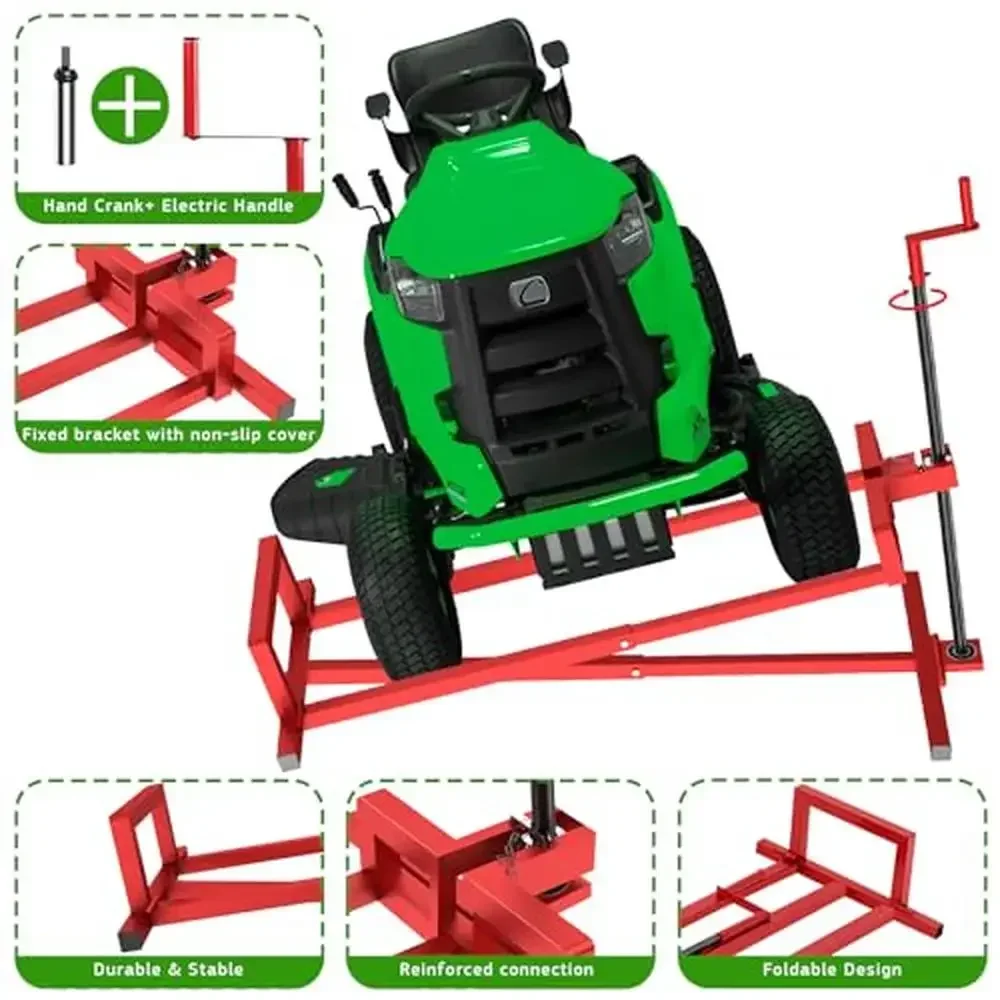 For Lawn Mower Jack Lift Telescopic 882lbs Capacity Garden Tractor Maintenance Tool