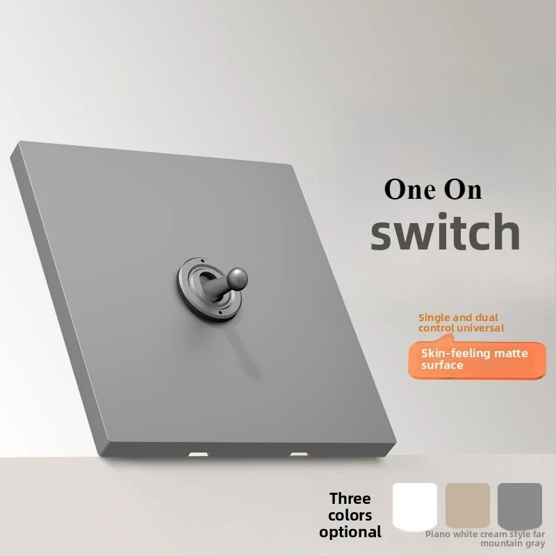 Interruttore a levetta per lampada da parete Interruttore vintage a 2 vie da 1-4 gruppi Pannello PC ignifugo grigio