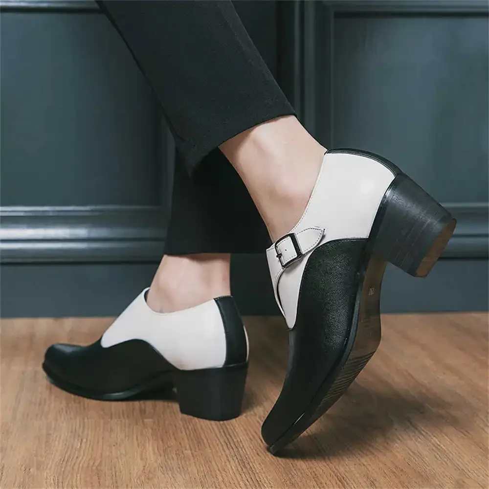 Vestidos de tacón de bloque para novio, tacones para graduación, zapatos de entrenamiento para hombre, zapatillas deportivas de boda, lo que es de 4 a 12 años de lujo