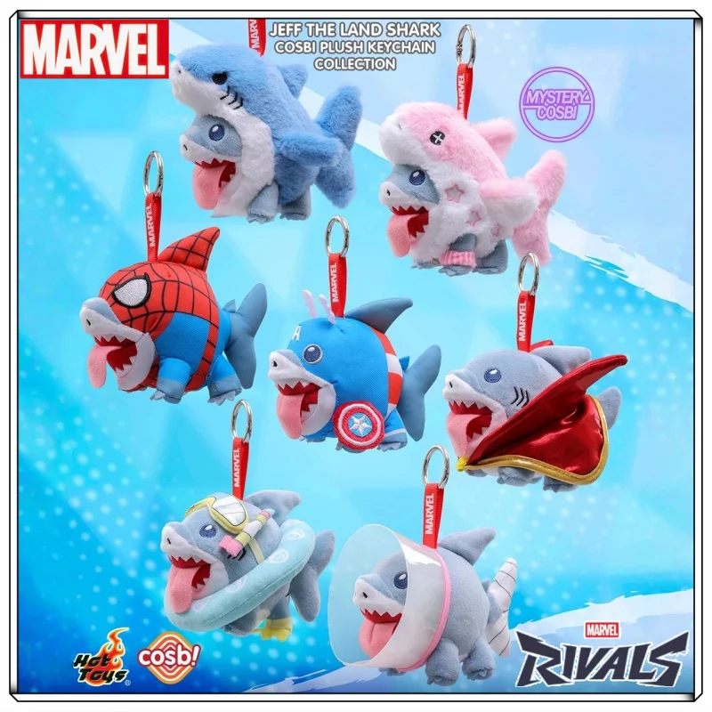Nuevo Hot Toys Cosbi Marvel Rivals Jeff The Land Shark Llavero Caja Sorpresa CA DS PP Juguete Coleccionable Regalo Misterioso Kawaii Merchandising de Juegos