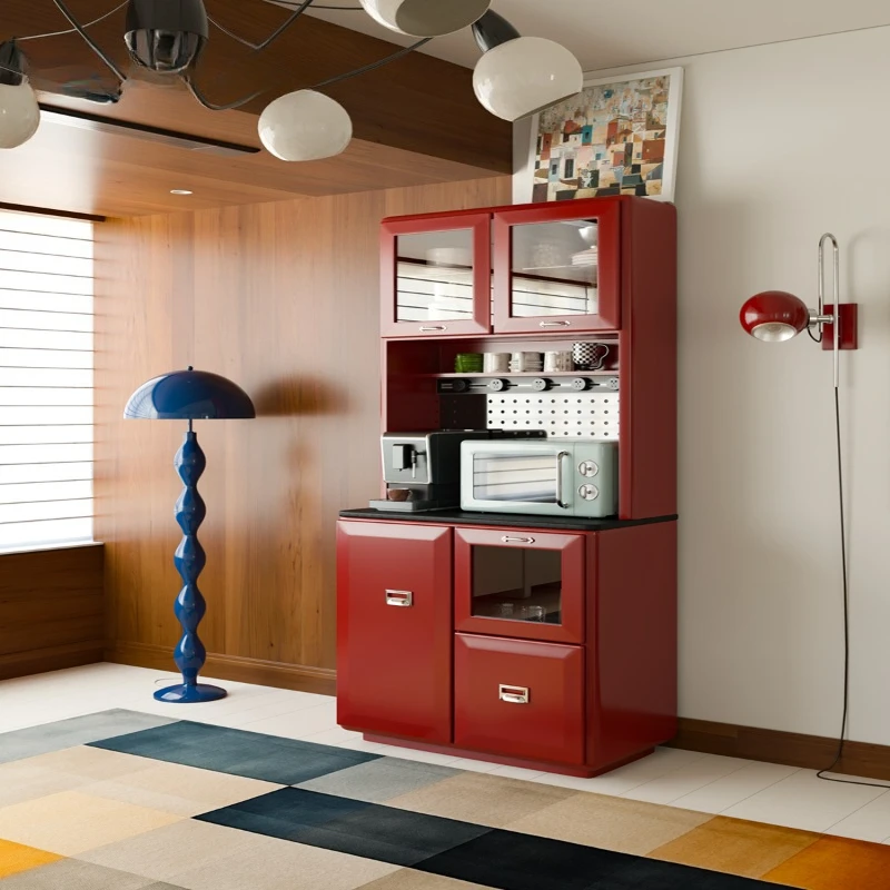 

Solid wood tea cabinet dining side storage cabinet multi-function cabinet