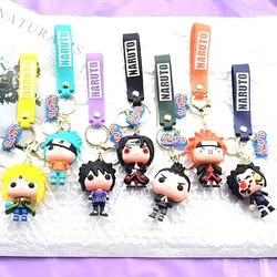 Anime Naruto Cartoon Naruto Figure Model Toys Keyring Sasuke Hinata Gaara Sakura Nara Shikamaru Pendant Doll Bag Gift Keychain