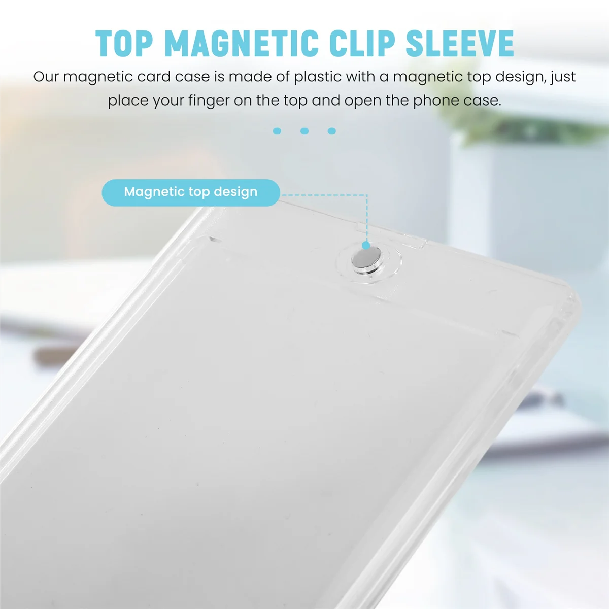 6Pc Magnetic Card Holder Case for Trading Card - 35Pt Magnet Top Loaders Baseball Card Holder with Card Protectors