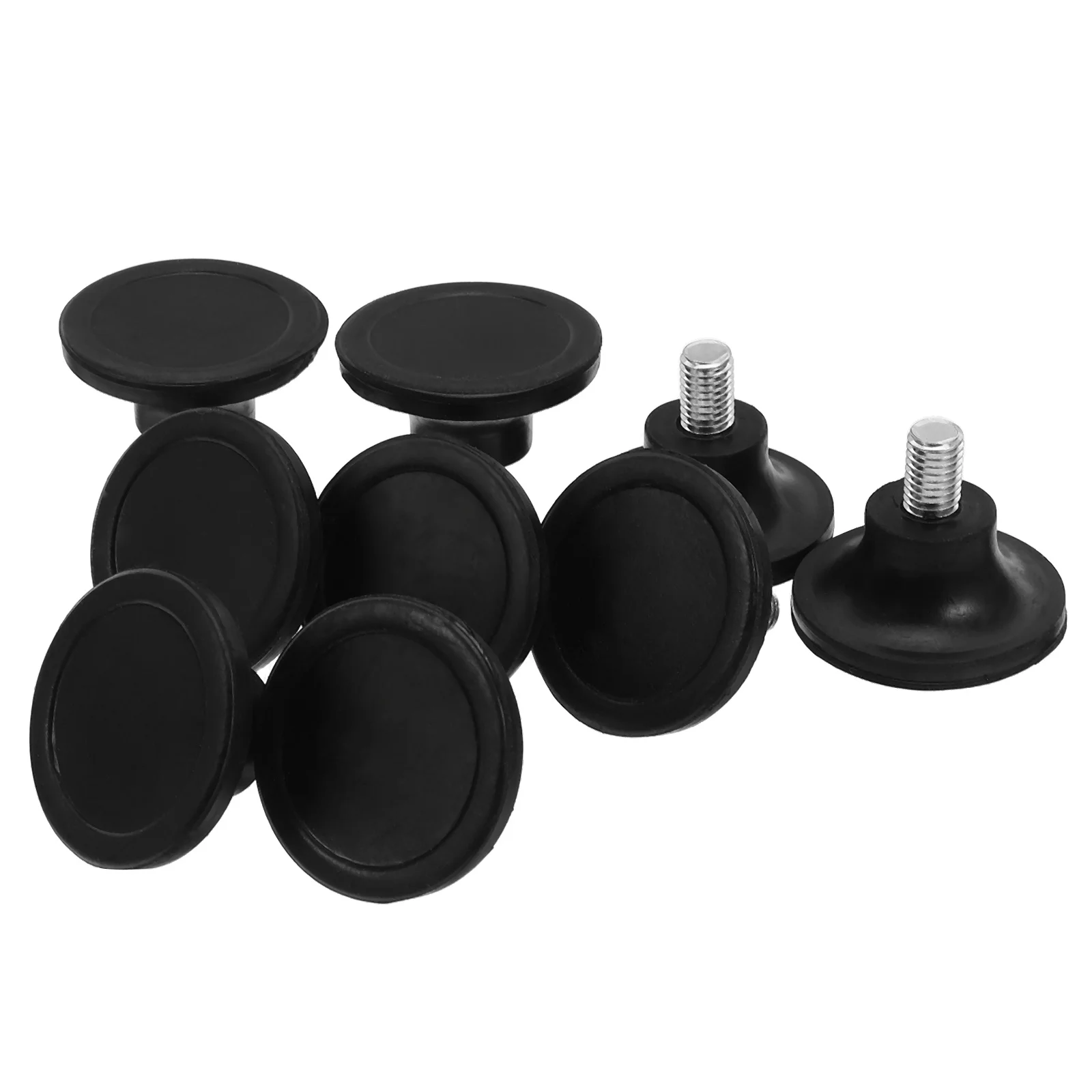 

12Pcs M10 Threaded Adjustable Rubber Feet Furniture Leg Levelers High Stability for Desks Chairs Tables Cabinets Sofa Stool Legs