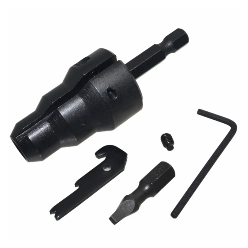 1 Set Power Conduit Reamer with Improved Bit 1/2inch, 3/4inch and 1inch Designed to Fit into Power Drill Chucks