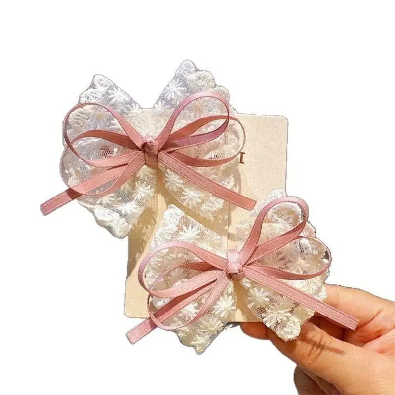 97be clips arcos cinta encaje elegante para recién nacidos Mecanismo seguro adornos para cabello para