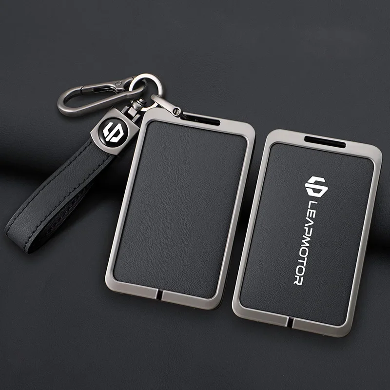 Zinc Alloy Car NFC Card Remote Key Cover Fob Case Protector Holder Shell For Leapmotor C10 2024 Auto Keyless Accessories
