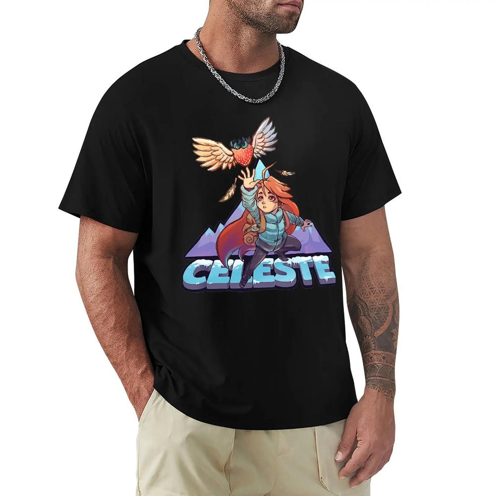 

Celeste Game Madeline Celeste T-Shirt man clothes boys animal print designer t shirt men