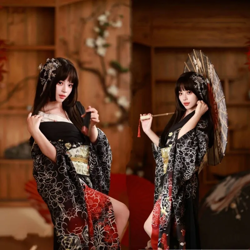 New Kimono Traditional Yukata Photo Photography Girl Improved Underworld Daughter Photo Clothing