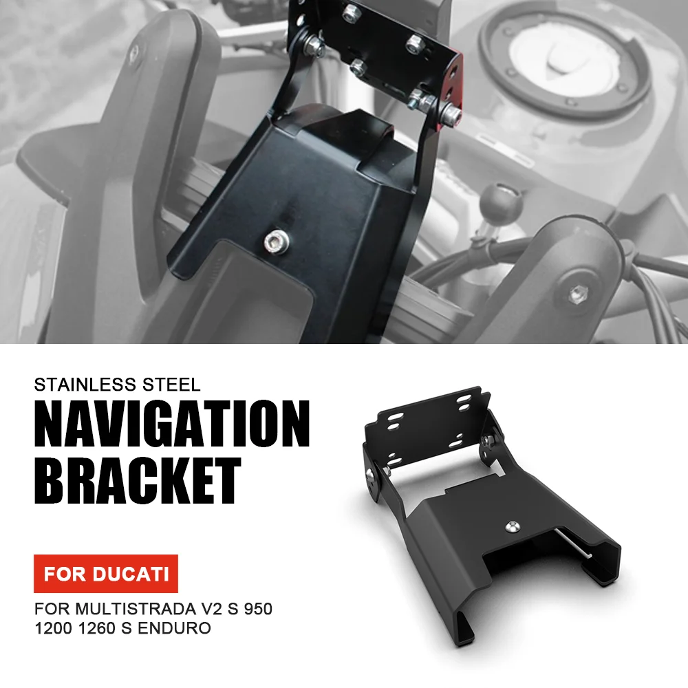 

For Ducati Multistrada V2 S 950 1200 1260 S Enduro D/Air 2022-2023-2024-2025 Phone Stand Holder GPS Navigation Bracket Holder