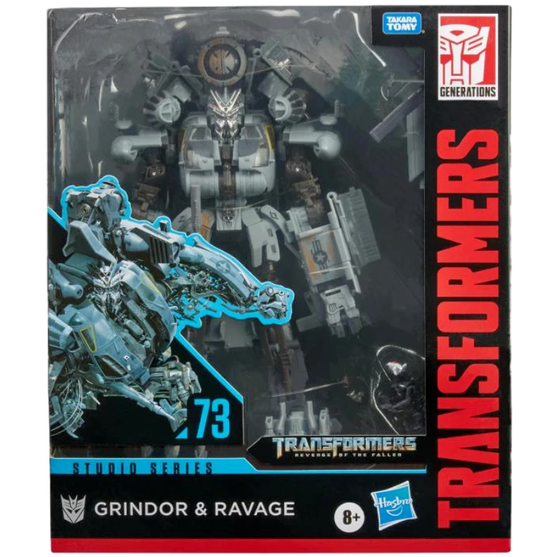 Transformers Studio Series Figuras de ação para crianças, Anime Car Toys, Grindor e Ravage, Presentes Colecionáveis, Hobbies Clássicos, Em estoque, SS73