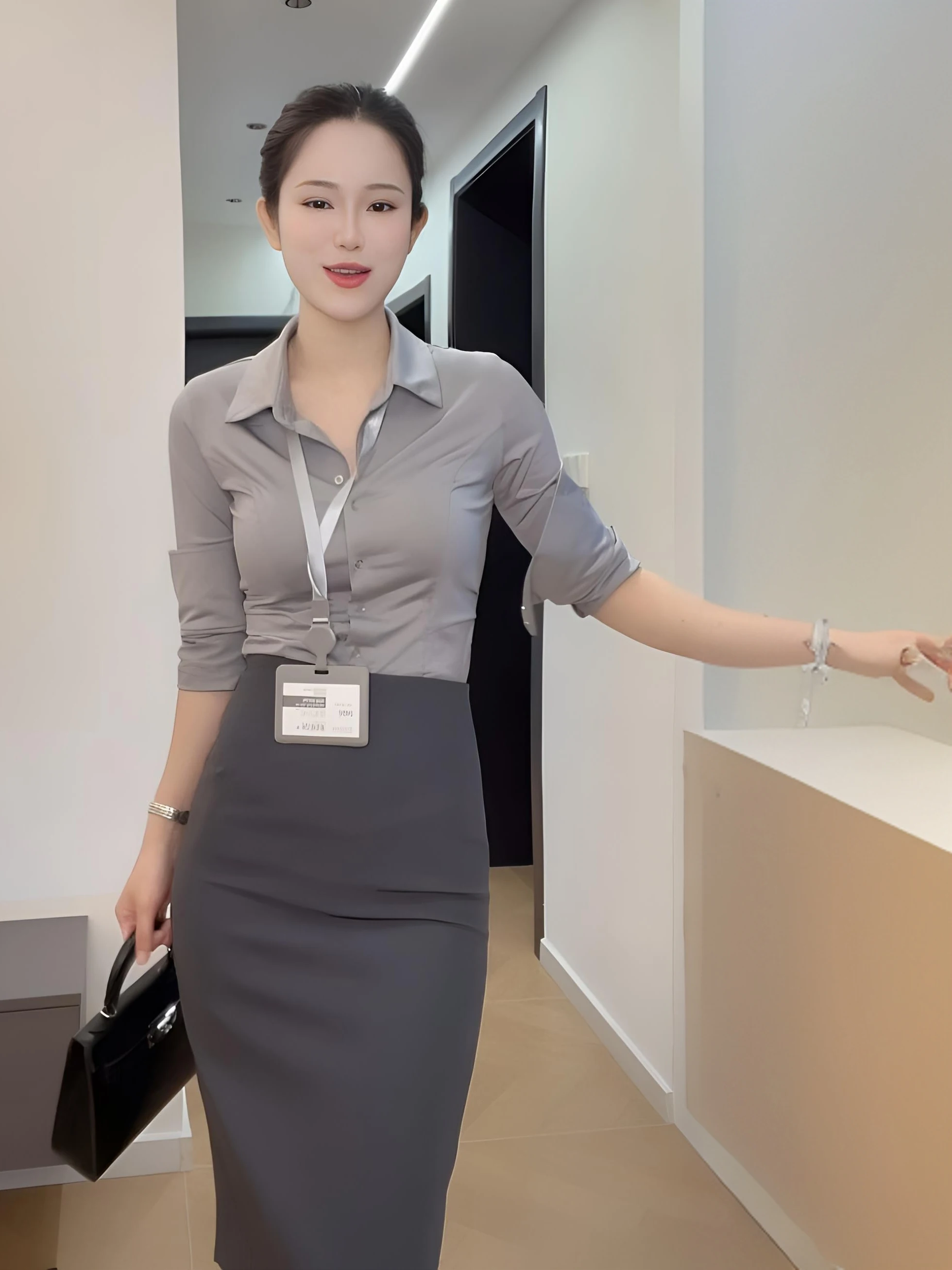 

Женский комплект Pure Desire Spring Secretary Sle irt с завязкой на талии и юбкой Work orm OL designer Faion Set