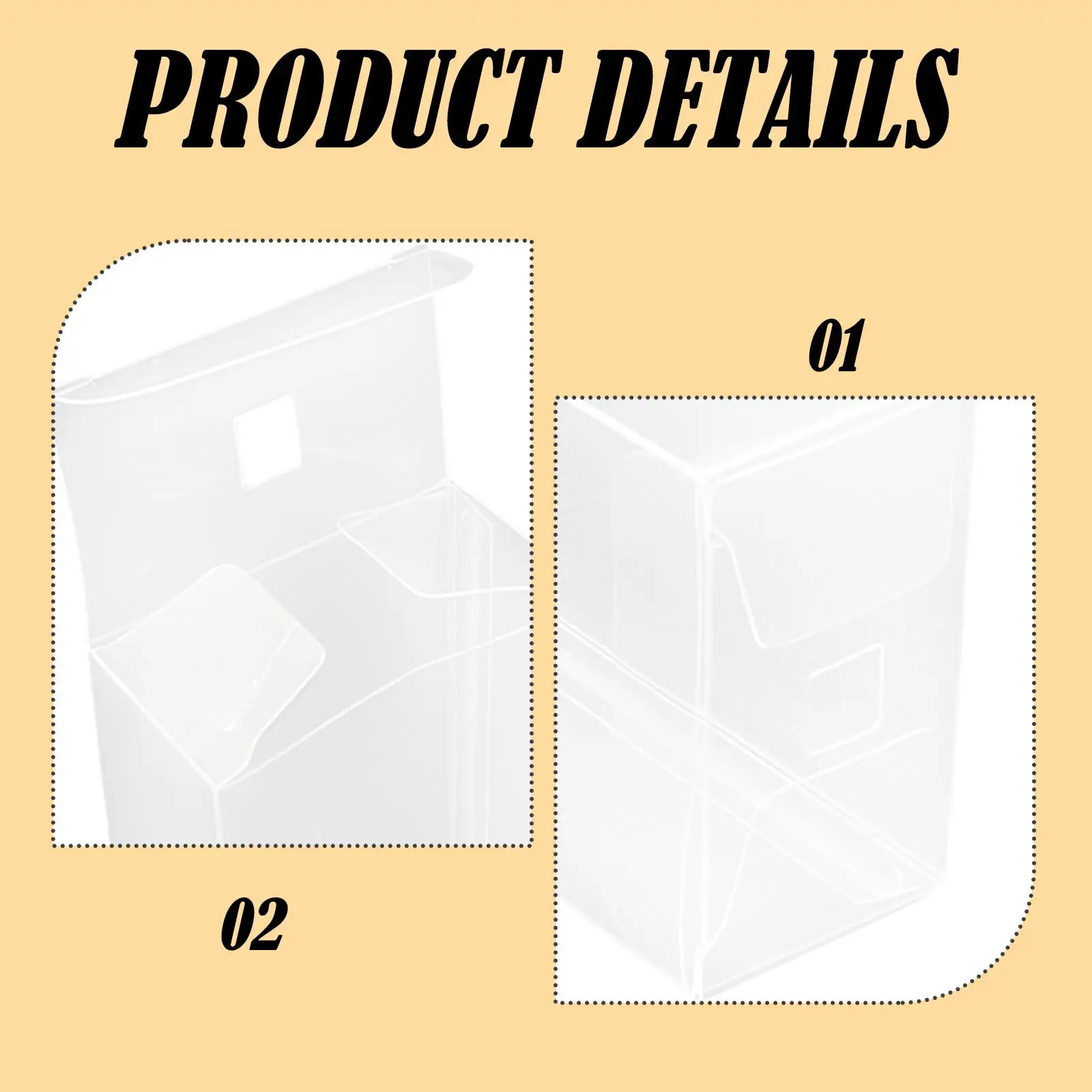 50 Stuks 1/64 Model Auto Vitrine Duidelijke Opbergdoos Draagbare Transparante Case voor Miniatuur Beeldjes Model Auto's