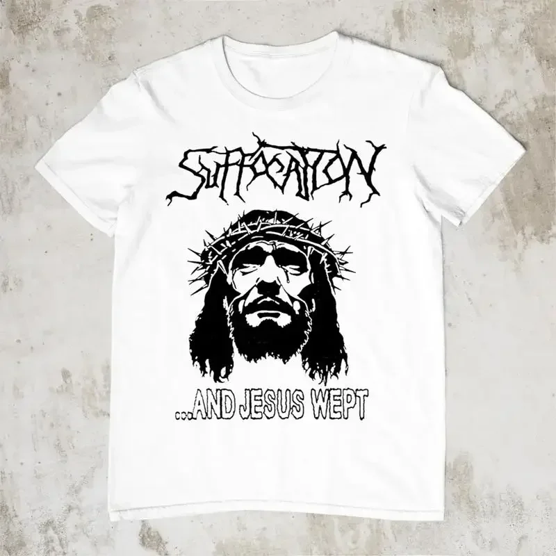 NEW Suffocation Band AND JESUS WEPT White All Size T Shirt AR917