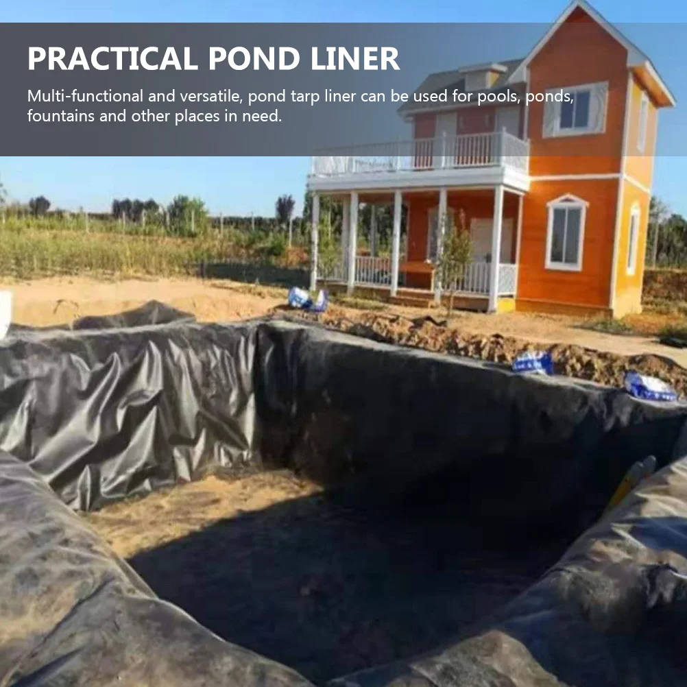 Pond Liner Anti-seepage Membrane Large Size Fold Fish Pond Pool Supplies Water Garden Waterproof Plastic Reusable