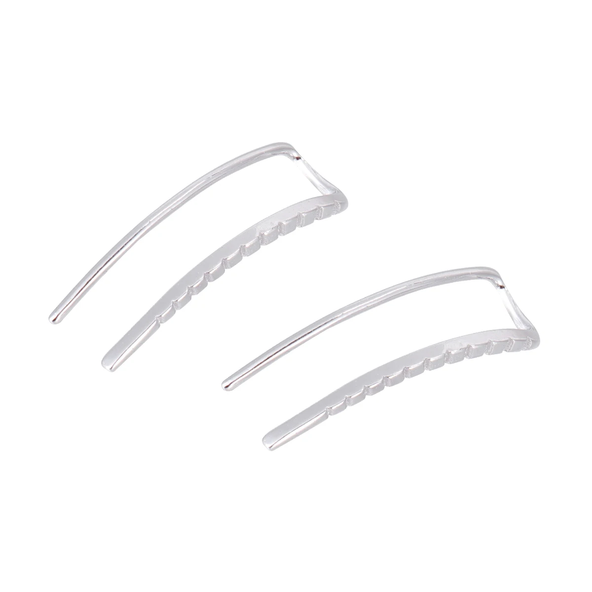 

925 Simple Sterling Silver Stud Earrings Hooks Bar for Women Crawler